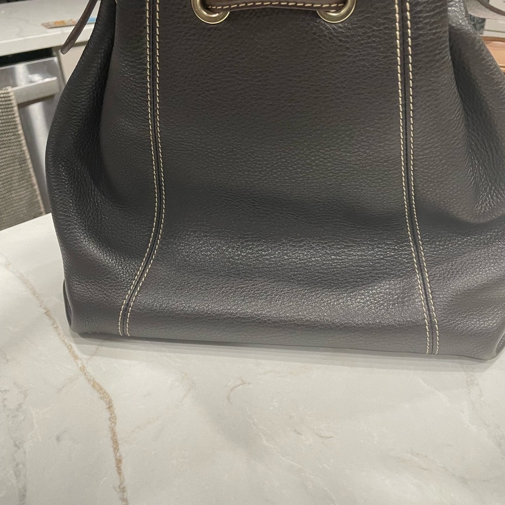 Vintage Dooney & Bourke Brown Leather Shoulder Bag - Picture 2 of 7